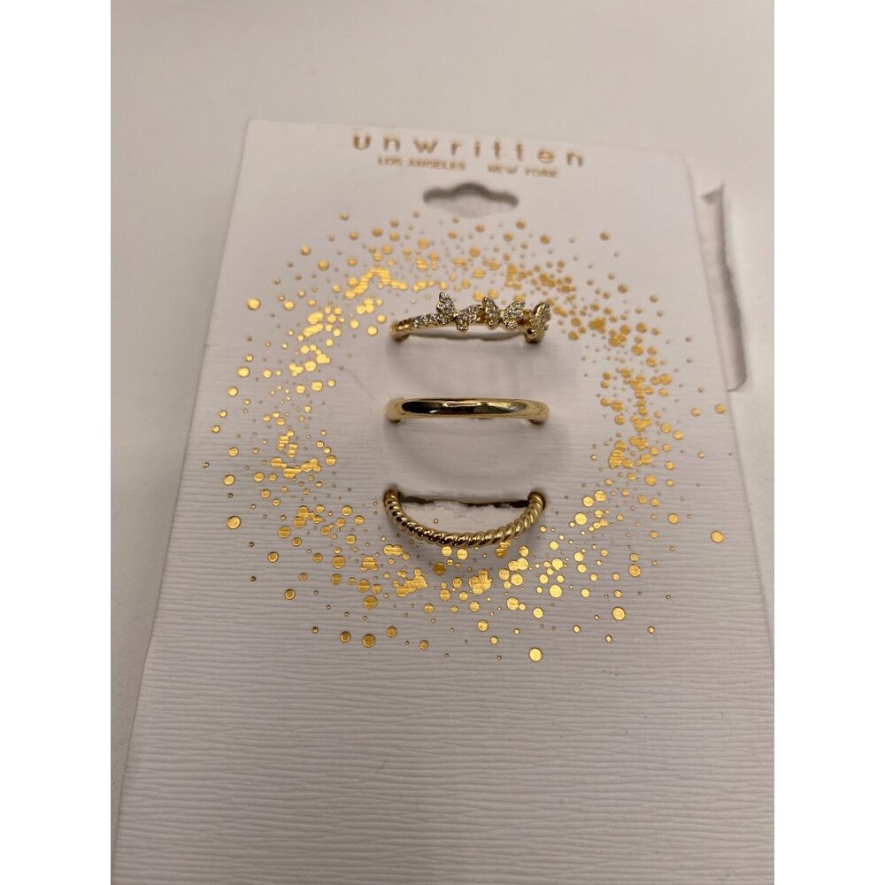 Unwritten Women's Cubic Zirconia Butterfly Ring Set NWD (Ring Missing Diamonds)